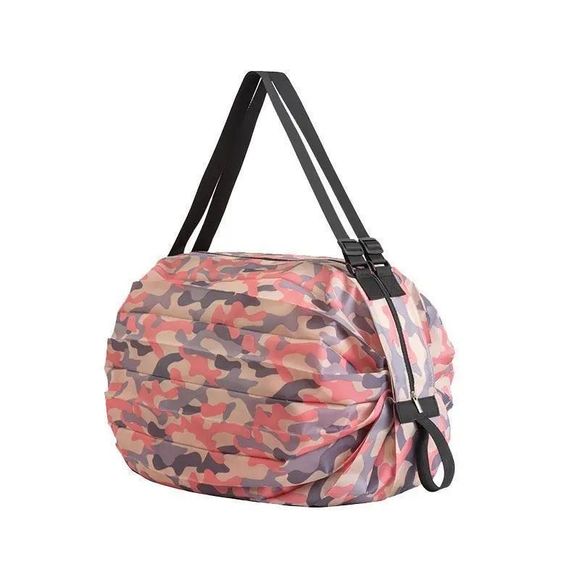 540. Pink Camouflage reusable waterproof Travel Beach shopping bag - Picture 1 of 4